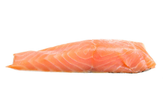 raw red fish fillet of salmon or trout