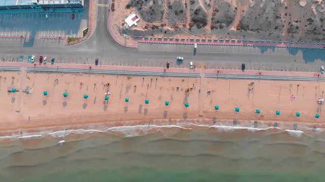 Flamingo Beach in Ras al Khaimah in United Arab Emirates aerial view