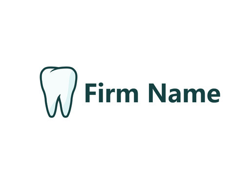 Dental Clinic Tooth Logo or icon.  Dentist stomatology medical doctor Logotype concept icon