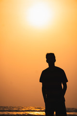 Silhouette in the beach