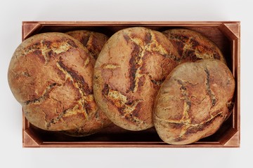 Realistic 3d Render of Breads in Box
