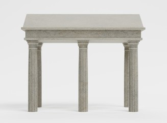 Realistic 3D Render of Doric Temple