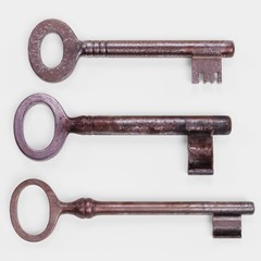 Realistic 3D Render of Classic Old Keys