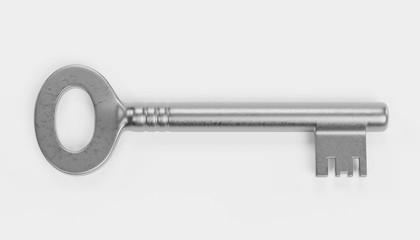 Realistic 3D Render of Classic Old Key