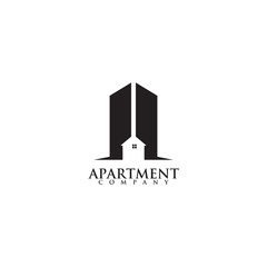 Apartment building logo design vector template