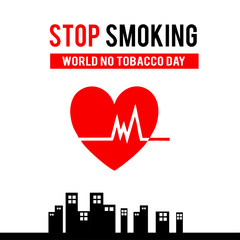 World No Tobacco Day Celebration Vector Template Design Illustration
