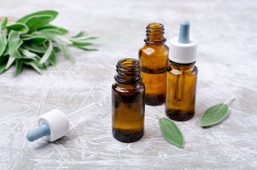 Sage oil in the glass