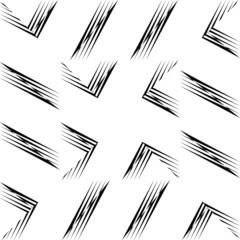 Geometric seamless pattern, abstract black and white lines background, vector modern design texture.