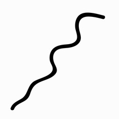 Hand drawn lines with black marker. Decorative lines isolated on white background. Element for design. Illustration.