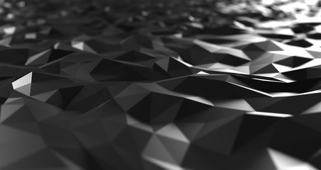  Abstract Polygonal Geometric Triangle Background, 3D illustration. 