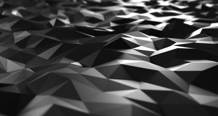  Abstract Polygonal Geometric Triangle Background, 3D illustration. 