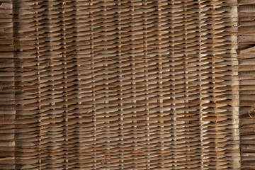 Wicker wood substrate surface. Texture Background