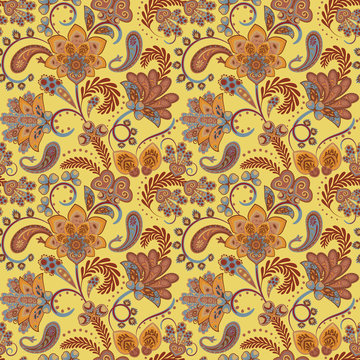 Seamless vector paisley pattern