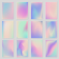 Abstract blurred Holographic gradient background  - obrazy, fototapety, plakaty