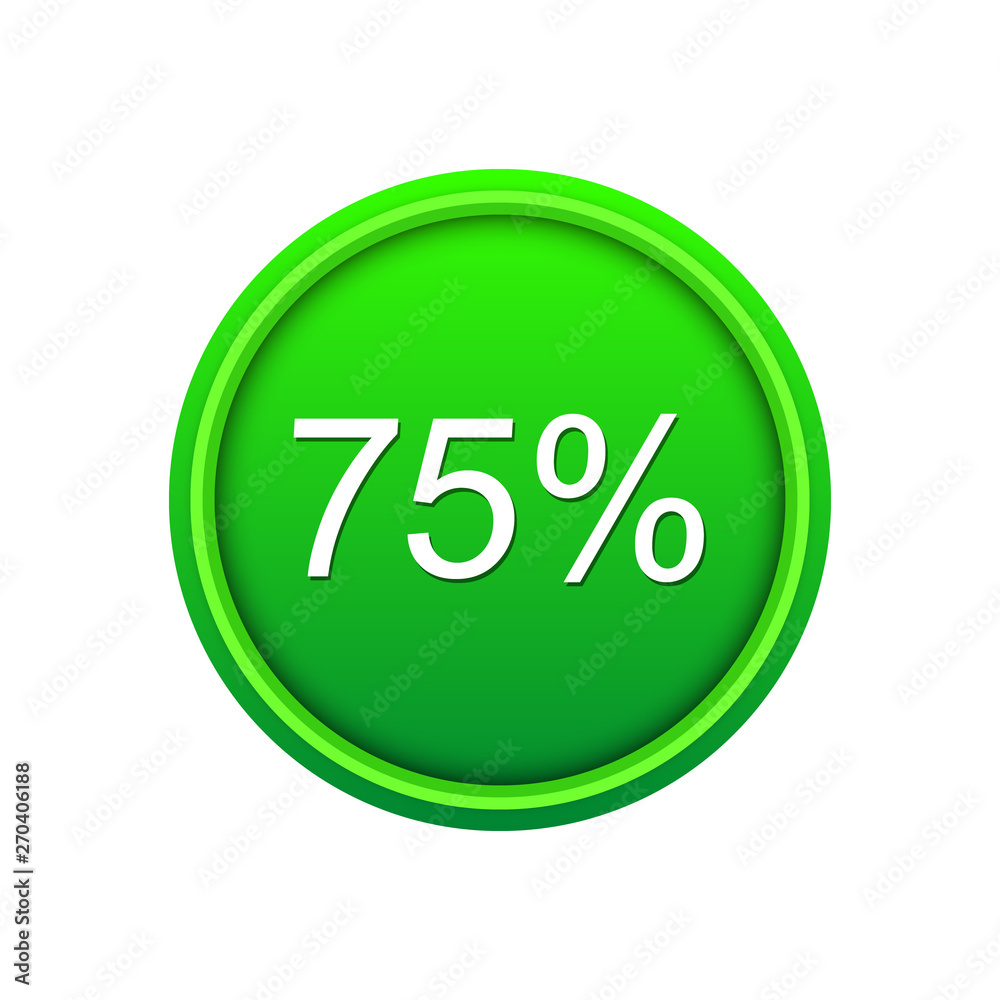 Poster Green button template for web design. Ready vector web element isolated on white background.