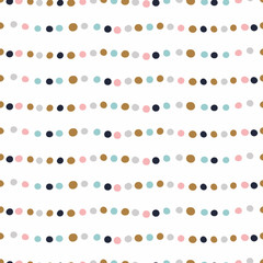 Seamless pattern with hand drawn dots. Childish texture for fabric, textile, apparel. Vector background 