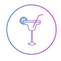 Margarita cocktail vector icon on white background