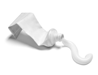 toothpaste white tube hygiene used empty