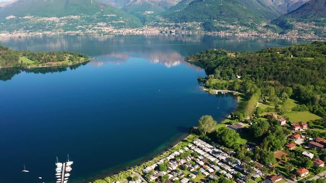 Aerial 4K - Lago di Como (IT) - Baia di Piona 