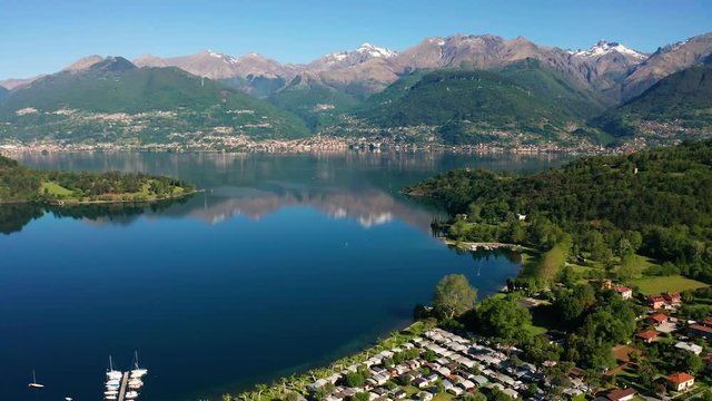 Aerial 4K - Lago di Como (IT) - Baia di Piona 