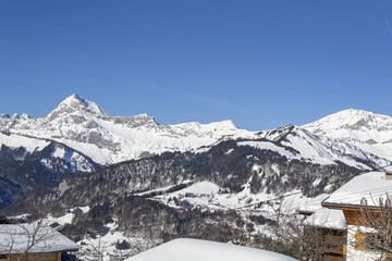 Fototapeta na wymiar Paysage de montagne dans les Alpes 