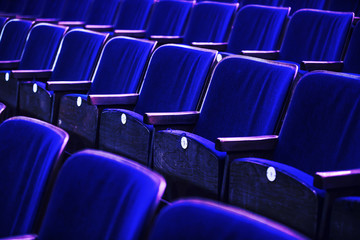 Obraz premium the auditorium with seats, chairs in the auditorium