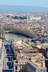 Obraz premium The best view of Rome from the dome of St. Peter. Vatican. 
