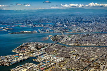 The city of Tokyo, Japan, from the air