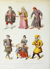 Fototapeta premium Medieval people