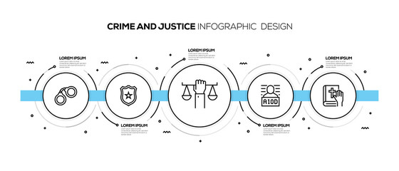 CRIME AND JUSTICE INFOGRAPHIC DESIGN