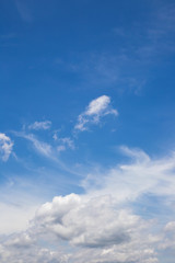 Naklejka na ściany i meble Blue sky with clouds background.Sky daylight. Natural sky composition. Element of design.