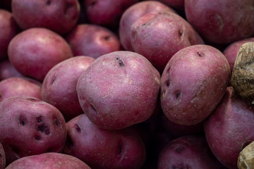 Several units of red potatoes