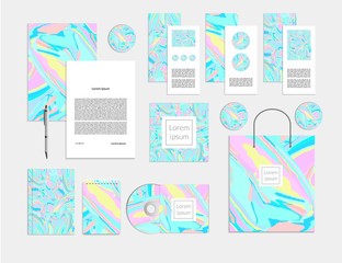 Naklejka premium Corporate identity. Tropical leaves luxury concept. Vector eps 10