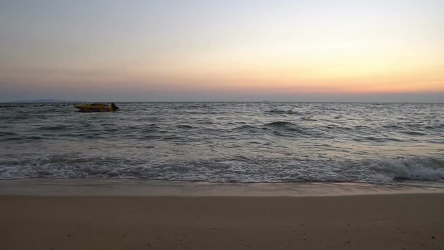View of sea beach at thailand on sunset