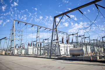 Several elements and units that make up a local power station