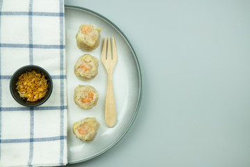 Chinese steamed shrimp dumplings