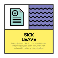 SICK LEAVE ICON CONCEPT