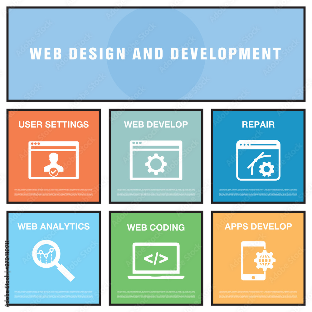 Poster WEB DESIGN AND DEVELOPMENT CONCEPT