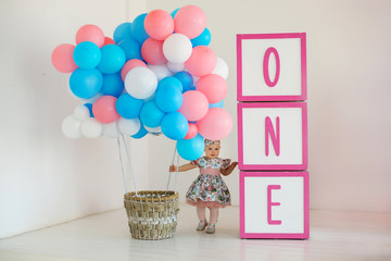 First birthday girl pink decor