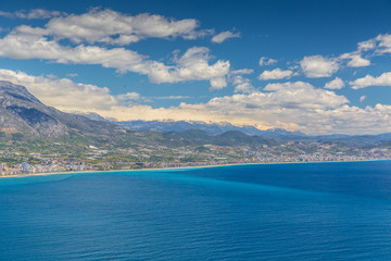 Naklejka premium Aerial View of Alanya in Turkey