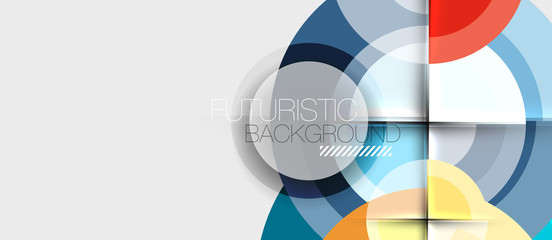 Fototapeta premium Geometric design abstract background - circles