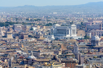 The best view of Rome from the dome of St. Peter. Vatican. 
