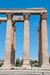 Fototapeta premium The ancient temple of Olympius Zeus or Olympion, near the Acropolis of Athens, Greece / May 2019. 