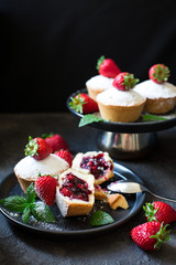 Homemade Mini strawberry tarts 