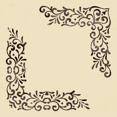 Elegant vintage vector corners