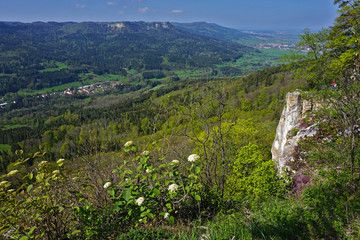 Fototapeta na wymiar Eyachtal bei Albstadt-Laufen, Schwäbische Alb