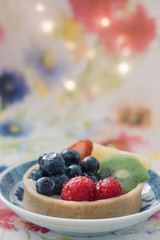A colorful fruit tart