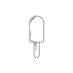 Classic chocolate ice cream popsicle vector icon. Great for logos, menus and inforgraphics. - Vector