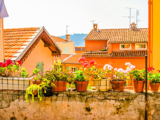 Landscape of the Cote d'Azur, Villefranche-sur-Mer, France