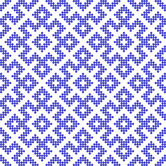 Traditional Russian and slavic ornament.With blue circles.